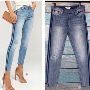Pistola Revolve Mid Rise Cropped Piped Skinny Jeans